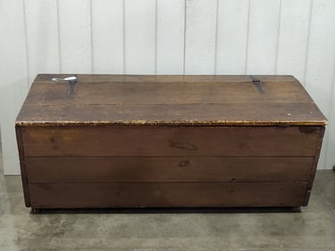 Primitive square nailed grain bin