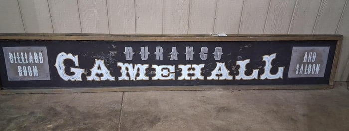 Geauga Lake Durango Game Hall Billiard Room & Salloon sign