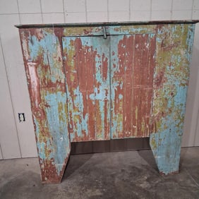 Primitive painted 2 door cabinet