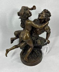 Satyr & Nymph Bronze Sculpture