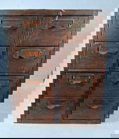 Globe Wernicke 8-drw Oak card catalog cabinet