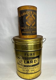 Gerstenslager & Co Lard and Golden Vine Peanut tins