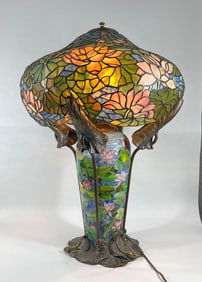 Exquisite Marcel Tu signed after Tiffany Lamp