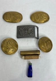 Collection of Civil War Buckles & Breast Plates