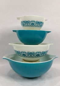 Pyrex Blue Horizon Cinderella 4pc nesting bowl set