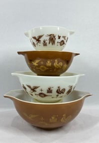 Pyrex Early American Cinderella 4pc nesting bowl set
