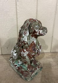 Early Concrete Dog in Old Paint