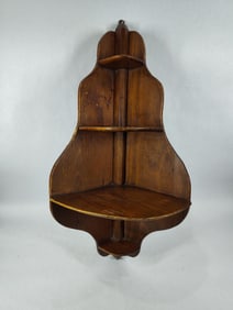 Small Early wooden corner shelf