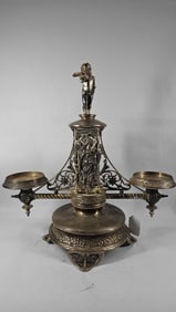 Victorian Simpson, Hall, Miller & Co. Epergne w/Cherub