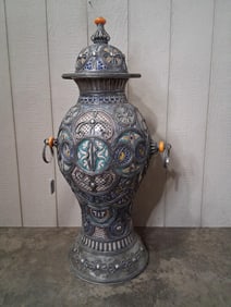 Impressive Large Moroccan Lidded Urn/Vase