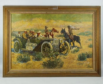 Frederick Remington Cowboys & Indians Oleograph