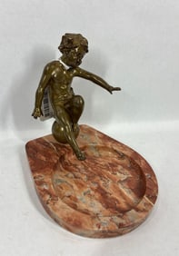 Vintage/Antique Statue of Cherub on marble base