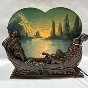 Scene in Action "Serenader" Antique Motion Lamp