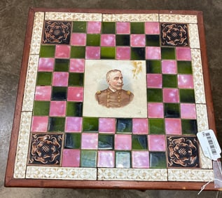 Early Mosaic Tile-Top Table/Stand