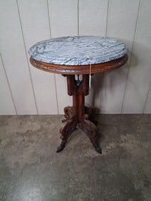 Antique Victorian 19th century marble top table