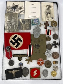 German Arm Bands, Tokens, Military Photos, and Buttons