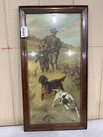 "First Shot" cardboard lithograph by Muss Arnolt