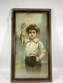 "The Fisher Boy" framed paper poster
