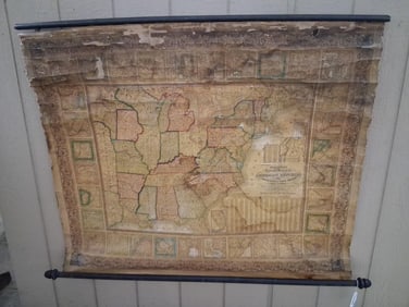 National Map of the American Republic of 1845 map