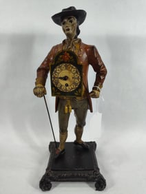Contemporary cast JVE figural clock