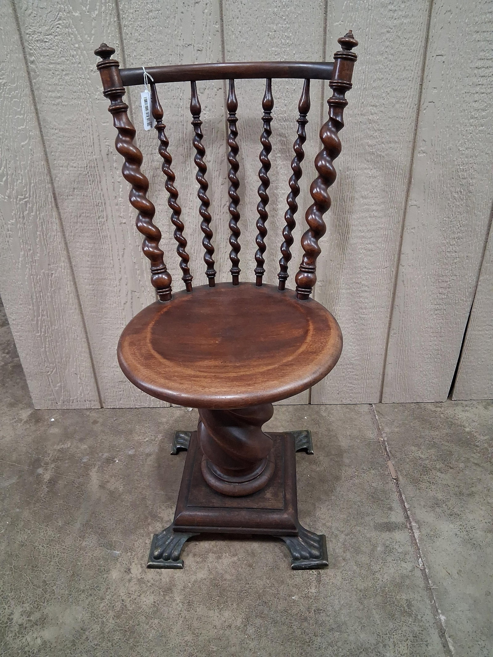 Beautiful Victorian Barley Twist Back Piano Stool (1 of 8)