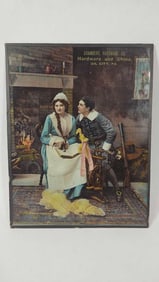 Chambers Hardware Co Oil City, PA advertising glass panel