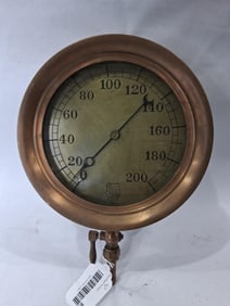 The Ashcroft Mfg Co heavy brass steam gauge