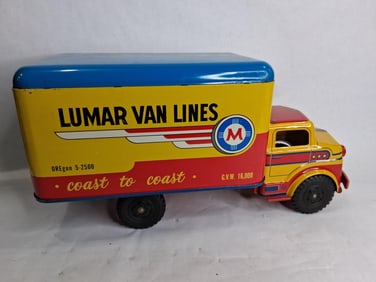 Marx Lumar Van Lines Pressed Steel Delivery Truck
