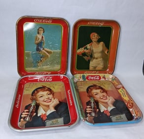4- Various Coca-Cola Trays
