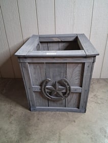 Rustic Oak Slatted Planter