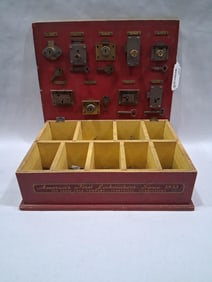 Eagle Lock Co wooden display parts box