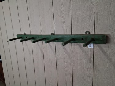 Primitive painted peg rack