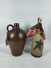 Swaine ovoid & Painted Stoneware jugs