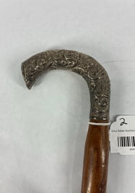 Early Victorian Silver Cane/Walking Stick