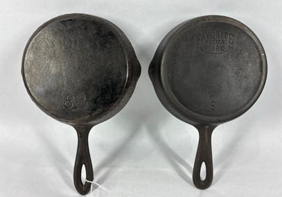 Favorite #3 & Unmarked Hammered #3 skillets