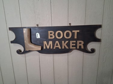 Wooden Boot Maker Trade Sign