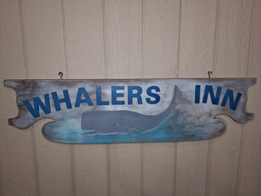 Whalers Inn wooden sign