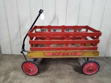Red Racer Wagon with racks