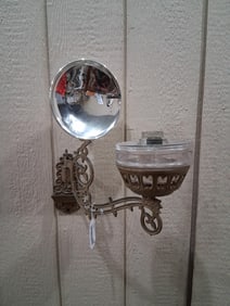 Victorian 4pc cast lamp sconce w/ Winged Griffin