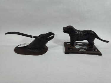 Cast Iron Eagle & Bradley & Hubbard Dog nutcrackers