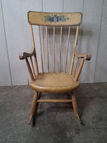 Early Mustard Child's Rocker