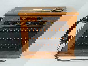 Western Electric Telegraph Oak Switch cabinet