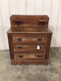 Victorian Walnut 3 Drawer Chest