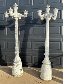 Clam Shell Style 5 Arm Cast Aluminum Street Lamp Posts
