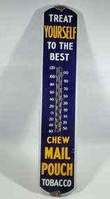 Mail Pouch Tobacco porcelain thermometer