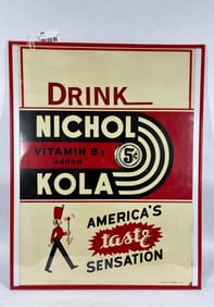 SST Drink Nichol Kola framed sign