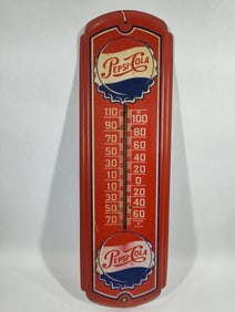 Pepsi-Cola metal thermometer