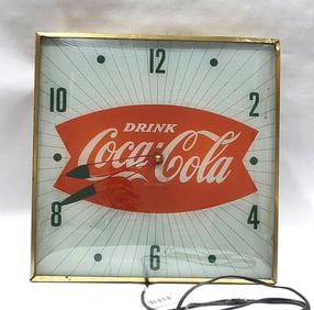 Coca-Cola "Fishtail" clock