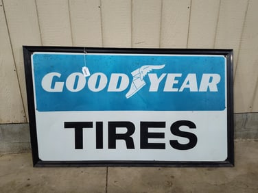 SST Goodyear Tires self-framed sign