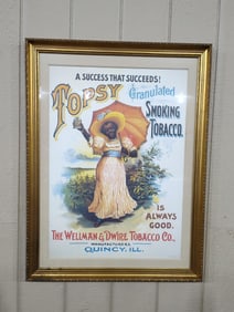 Topsy Smoking Tobacco framed Lithograph